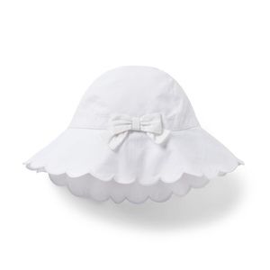 Janie & Jack Baby Scalloped Bow Sun Hat